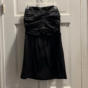 Black strapless dress
